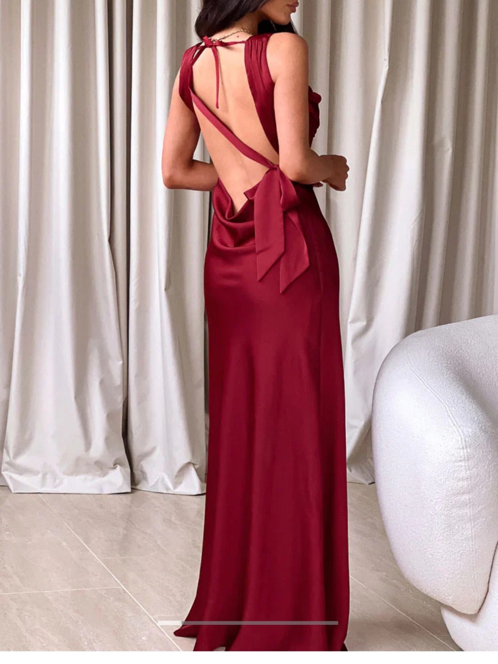 Beginning boutique Laria wine maxi dress